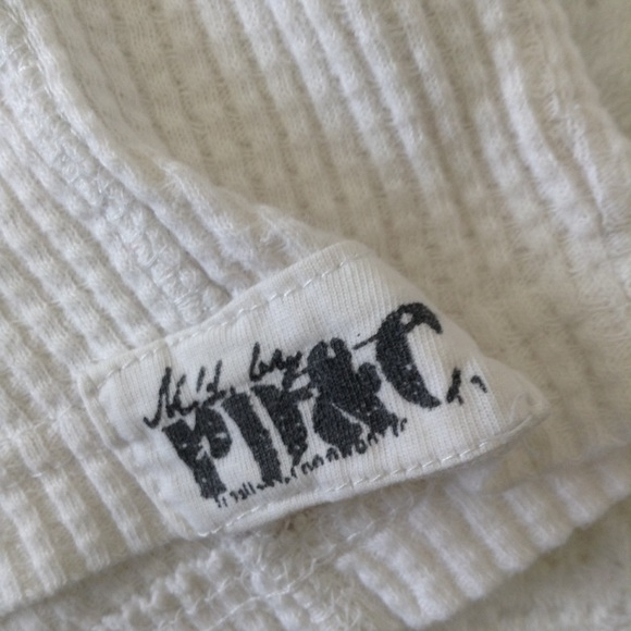 pd&c WHITE WAFFLE LONG SLEEVE HOODIE L - Picture 5 of 8